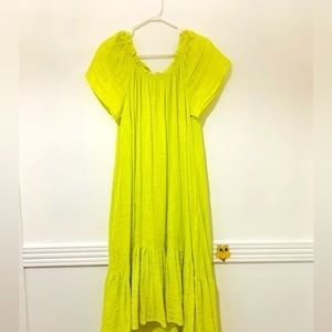 Maxi dress by Anthropologie. Size small.  Vibrate Lemon yellow.